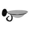POSEIDON SOAP DISH WALL MOUNT & GLASS - BLACK