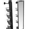 POSEIDON PIVOT SHELF & MIRROR STAND - PEWTER