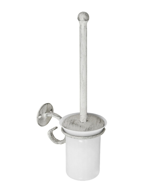 POSEIDON TOILET BRUSH HOLDER - WHITE PEWTER