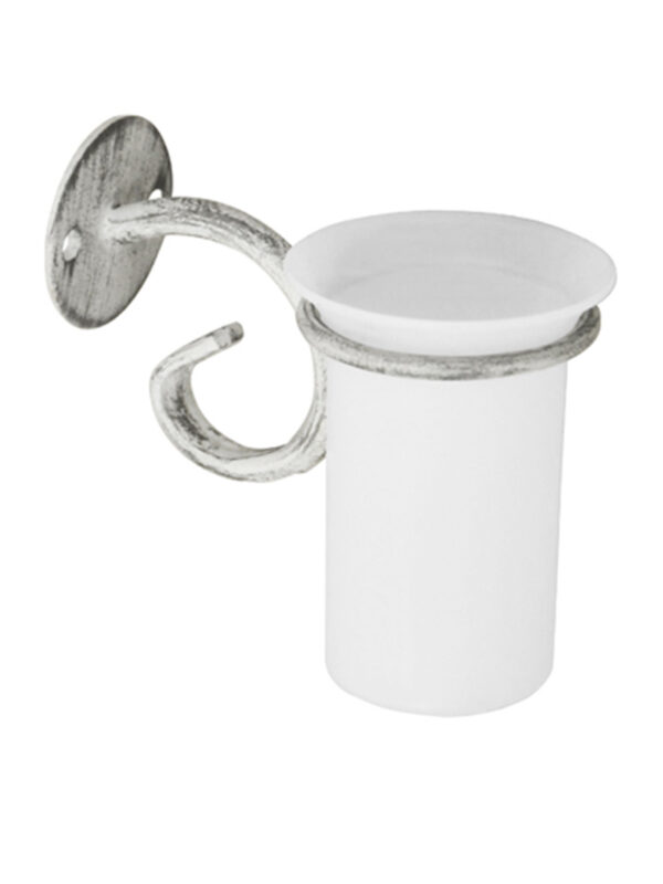 POSEIDON TOOTHBRUSH HOLDER - WHITE PEWTER